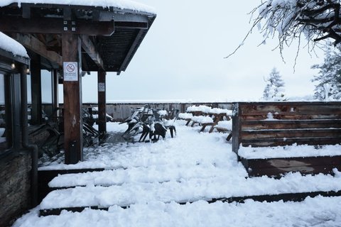 Snowfall in Tekapo.